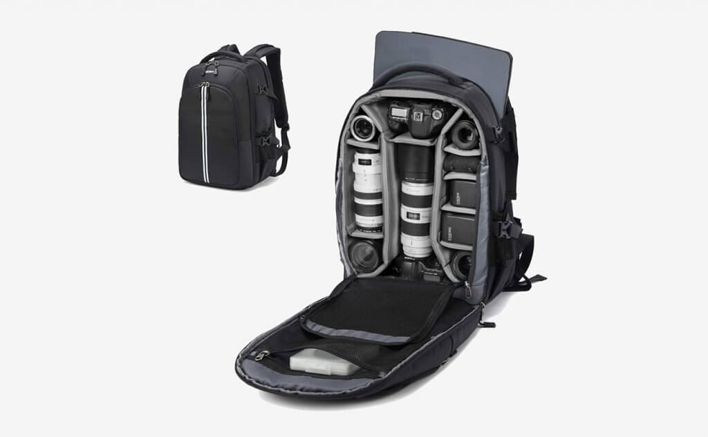 Abonnyc Camera Backpack Fit 2 open