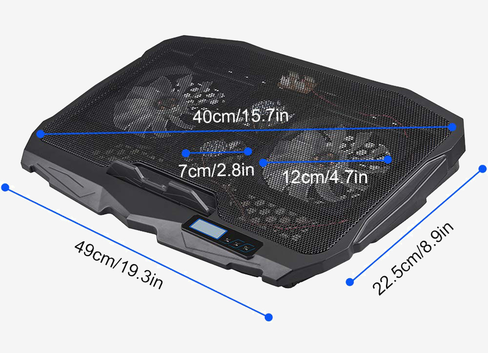 Aicheson Laptop Cooling Pad Chill Mat S-18 measurements