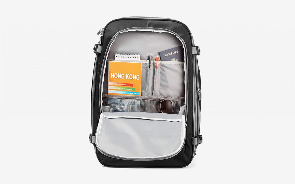 Open AmazonBasics Carry-On Travel Backpack