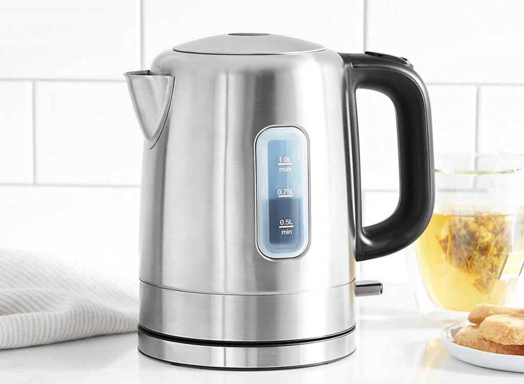 AmazonBasics Electric Hot Water Kettle in the kitchen