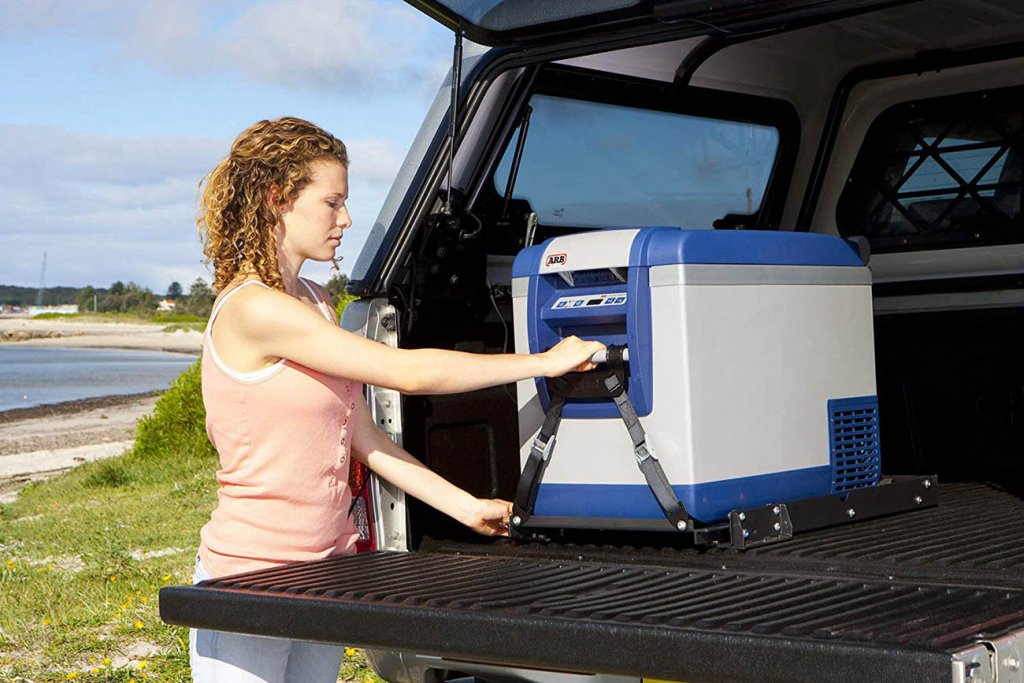 ARB Portable Fridge Freezer in the trunk