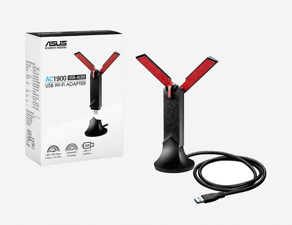 Asus USB-AC68 Dual-Band AC1900 USB 3.0 WiFi Wireless Adapter