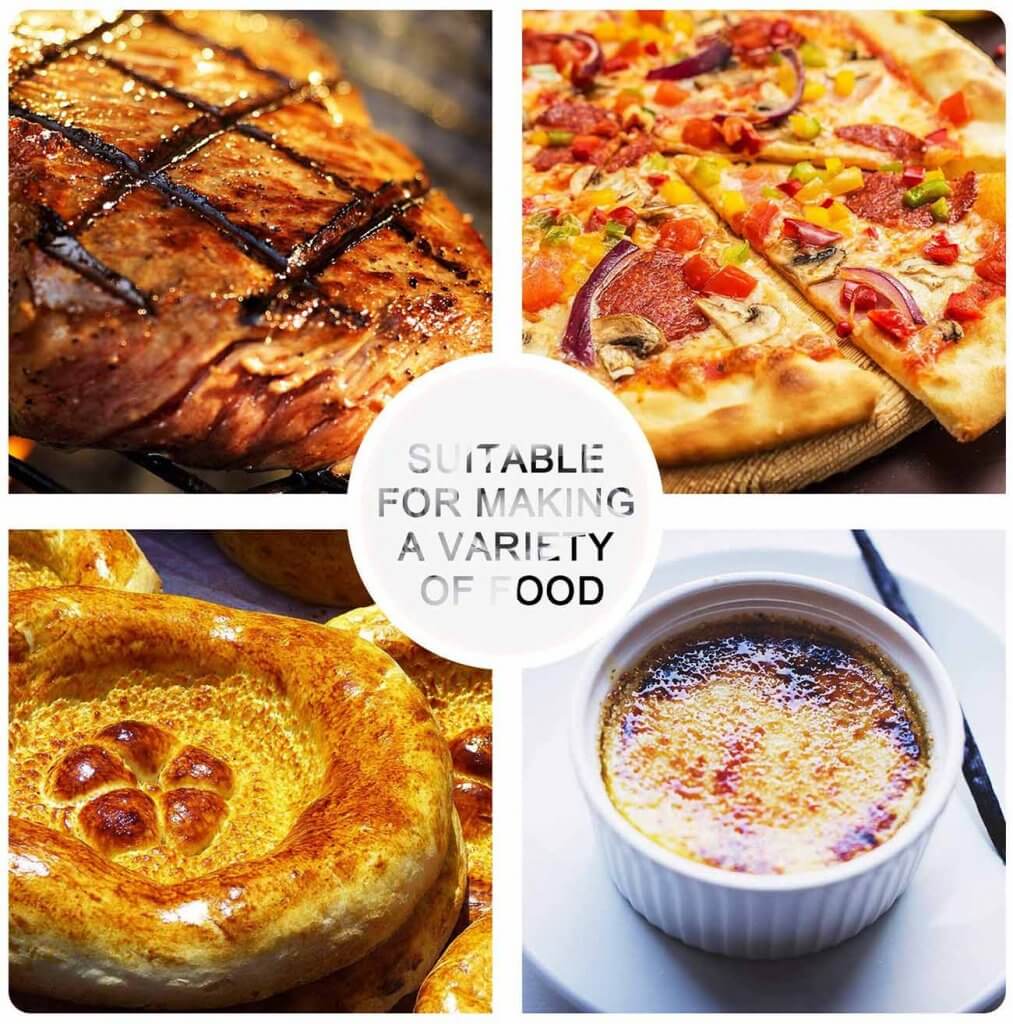Food prepared with the Authenzo BS-400 Kitchen Butane Torch Lighter
