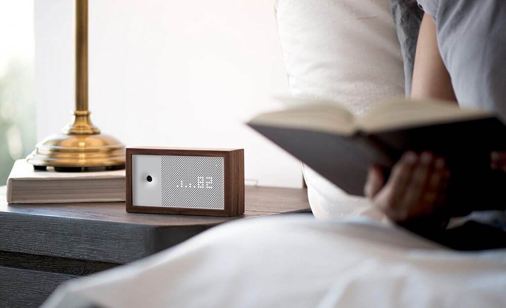 Awair 2nd Edition Air Quality Monitor in bedroom