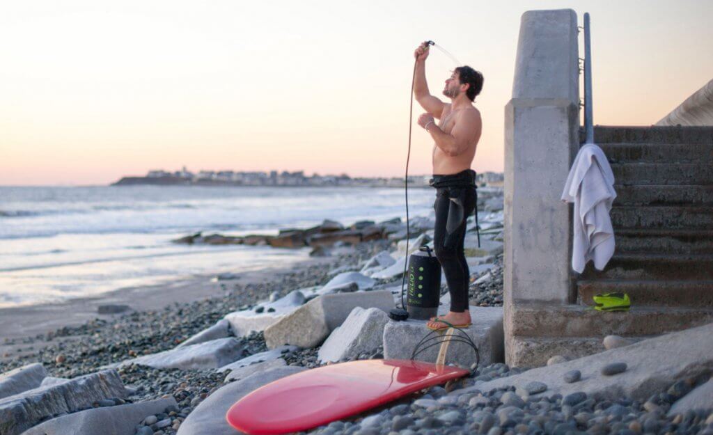 Camping Shower on the beach