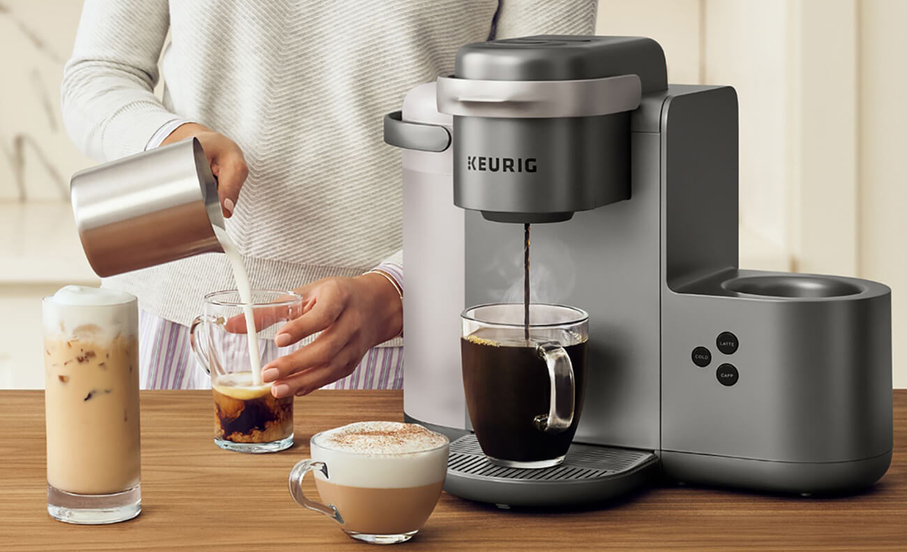 Pod Coffee Maker in the kitchen