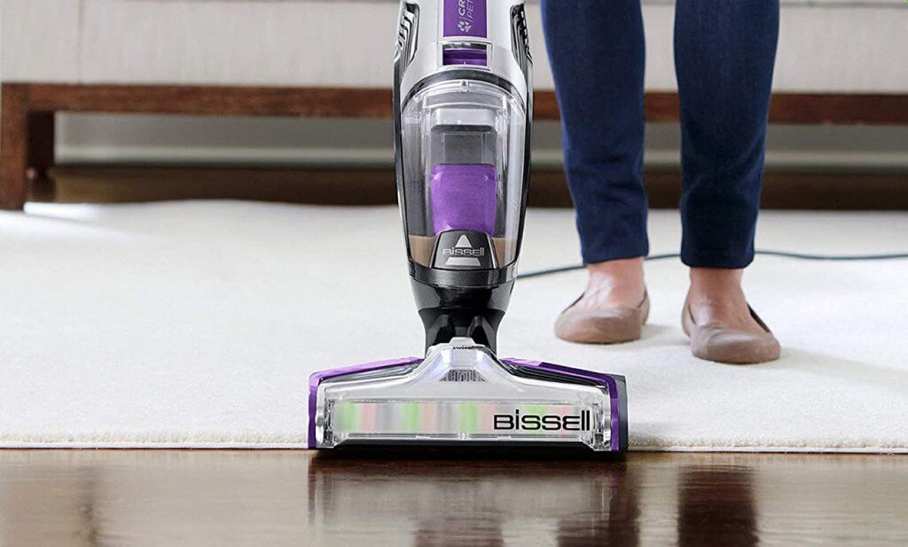 Bissell CrossWave Pet Pro used on a floor mat