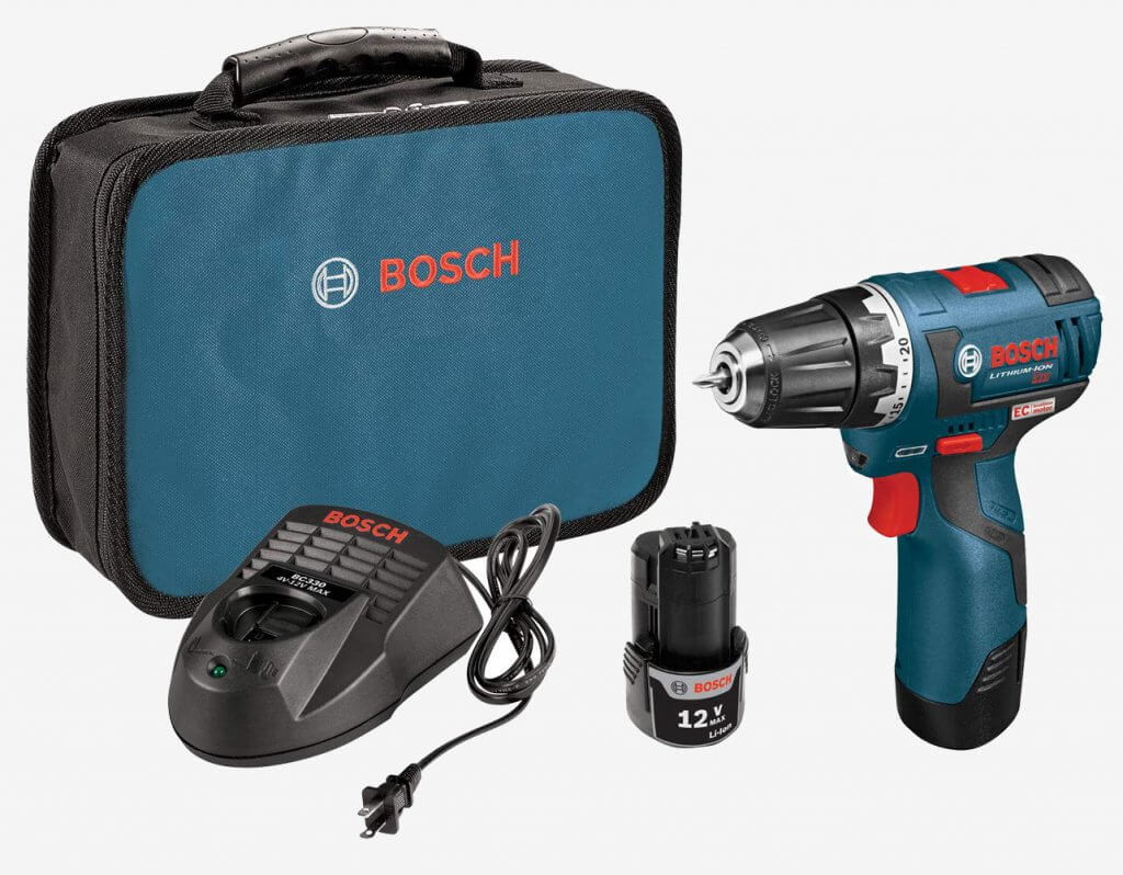 Bosch 12V MAX Brushless Drill & Driver (PS32-02) and accessories