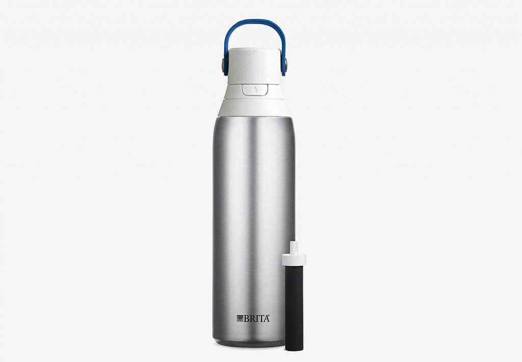 Brita 20-Ounce Stainless Steel Premium Filtering Water Bottle