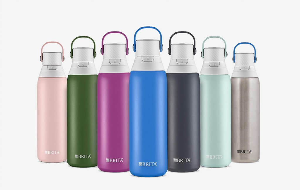 Brita 20-Ounce Stainless Steel Premium Filtering Water Bottle