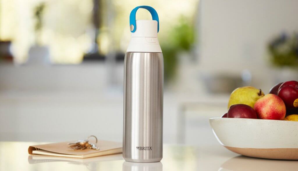 Brita 20-Ounce Stainless Bottle in the kitchen