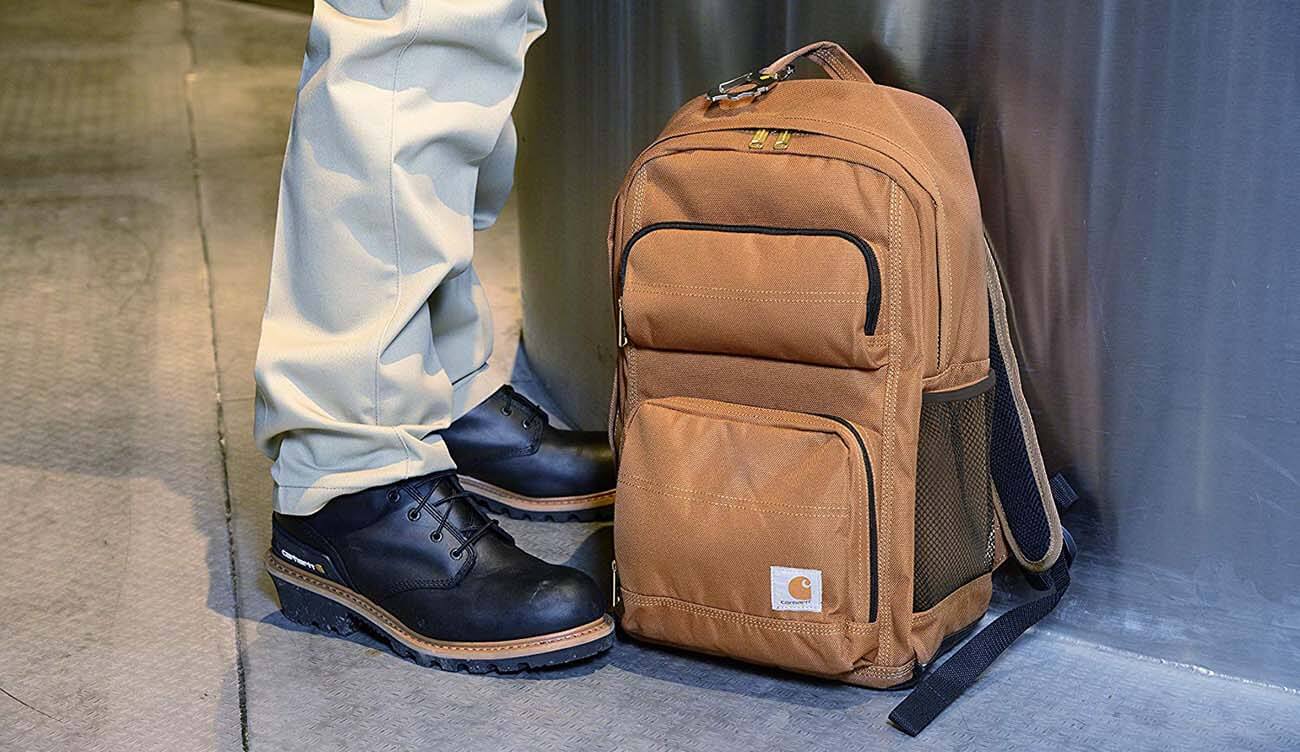 Carhartt Legacy Work Backpack on construction site