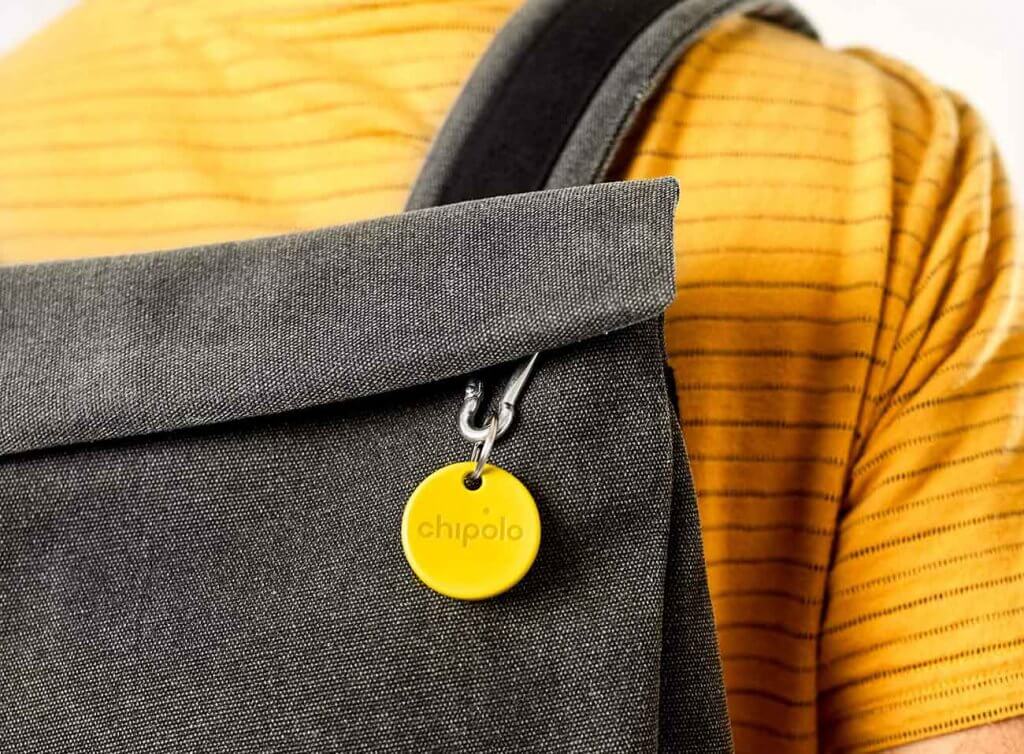 Chipolo One on backpack