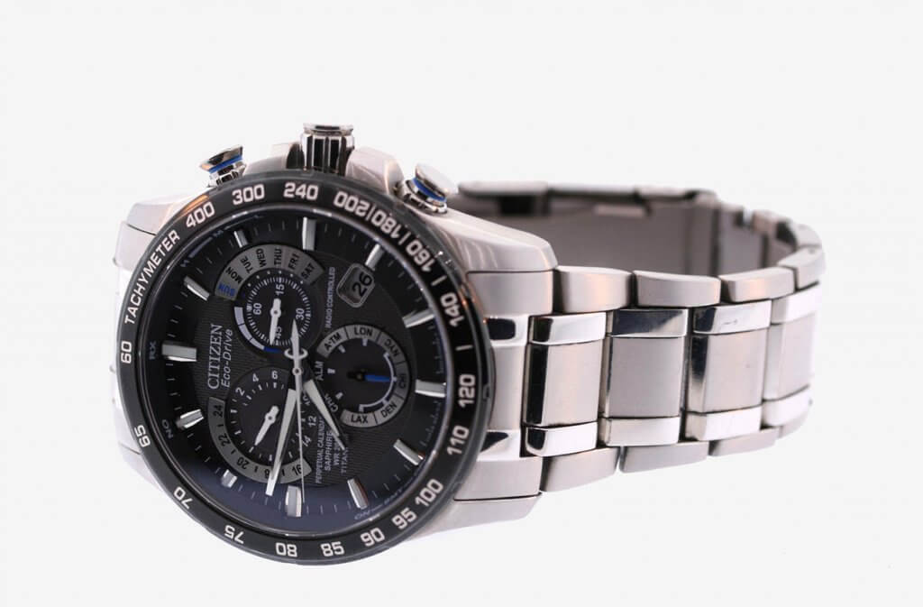 Citizen Men’s Eco-Drive Titanium Perpetual Chrono Atomic Watch