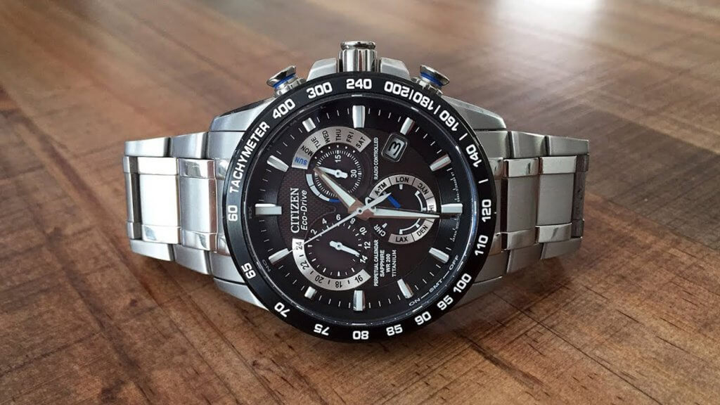 Citizen Men’s Eco-Drive Titanium Perpetual Chrono Atomic Watch