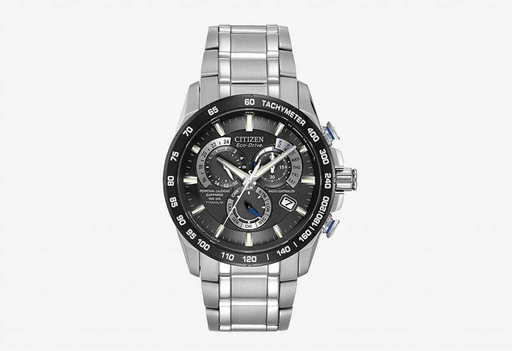 Citizen Men’s Eco-Drive Titanium Perpetual Chrono Atomic Watch
