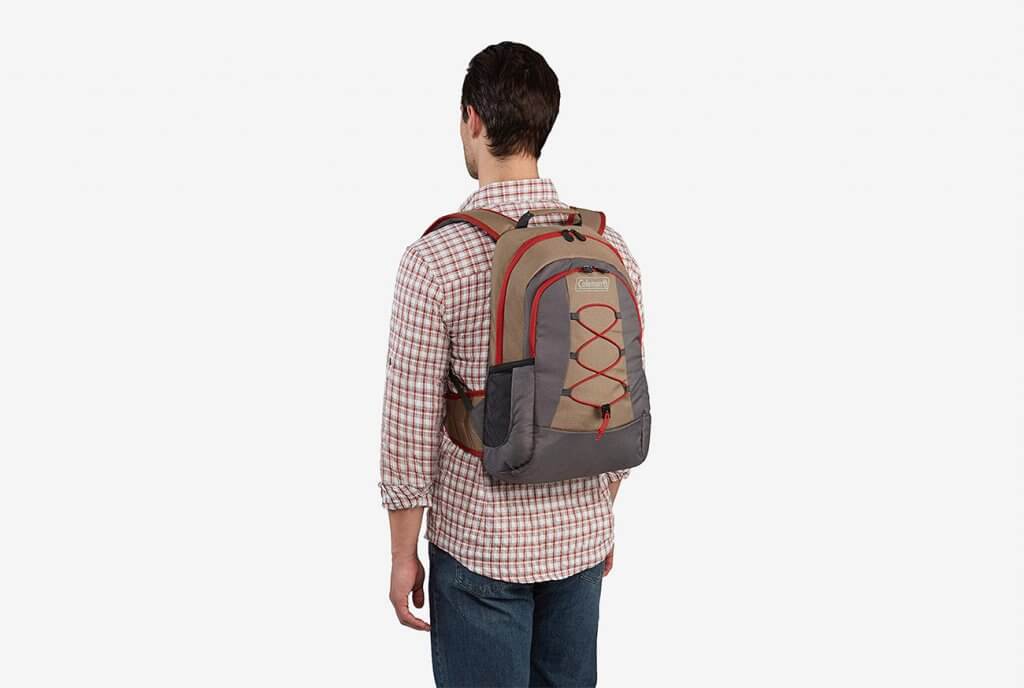 Coleman C003 Soft Backpack Cooler worn by model