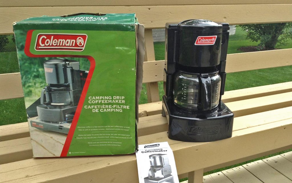 Coleman Camping Coffee Maker and packaging