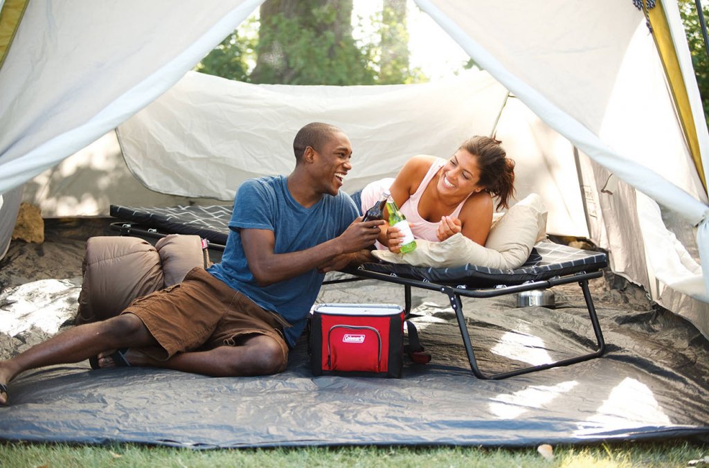 Coleman ComfortSmart Cot in tent