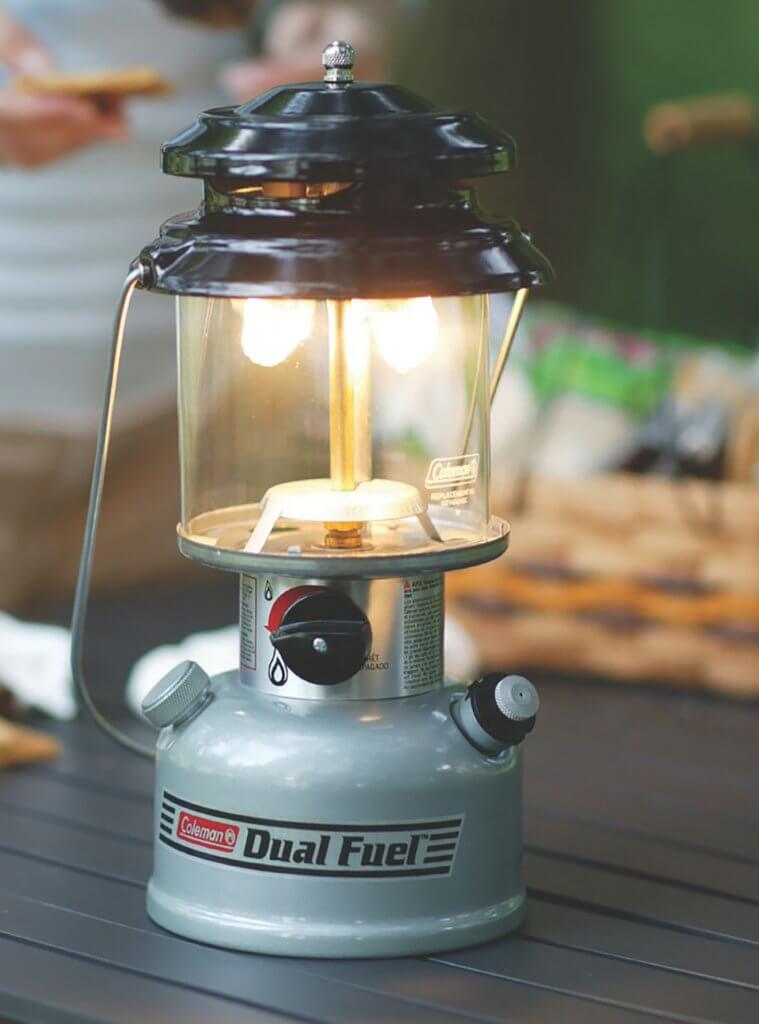 Close-up of the Coleman Premium Dual Fuel Lantern