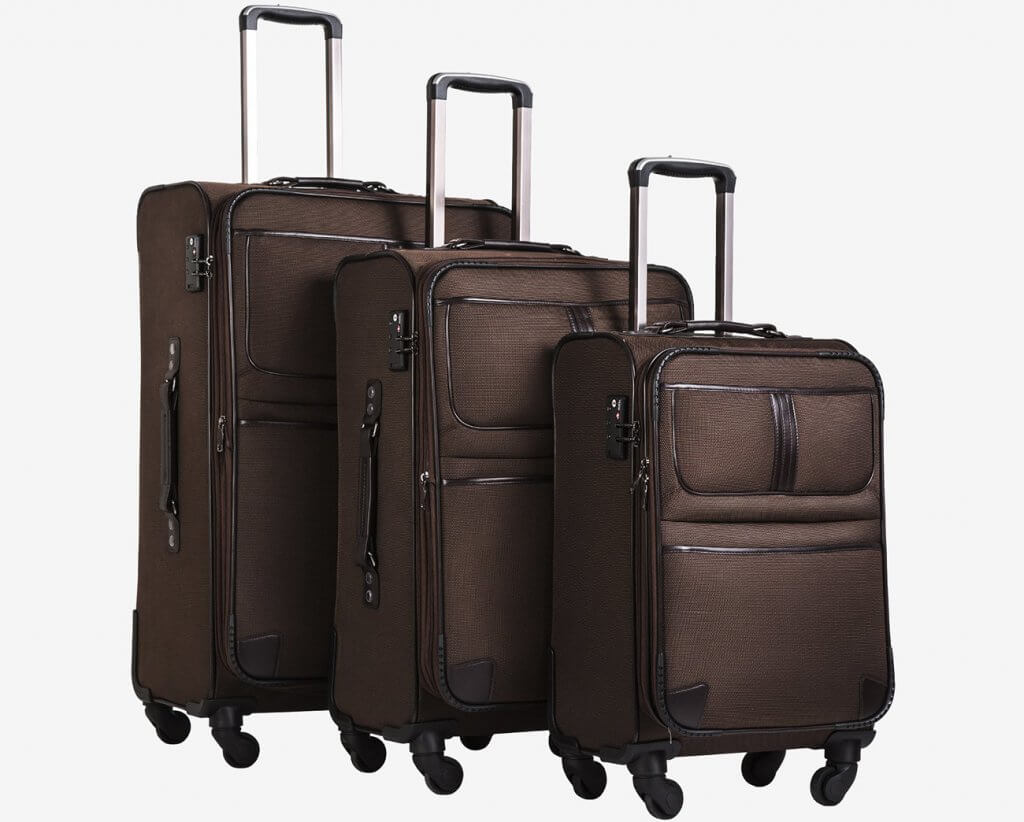 Coolife Soft-Sided 3-Piece Luggage Set