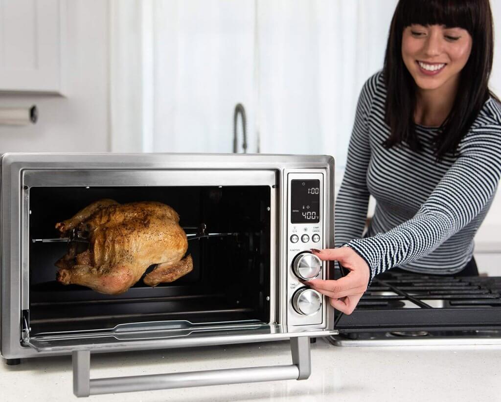 Roasting a whole chicken in the COSORI CO130-AO Air Fryer Toaster Oven