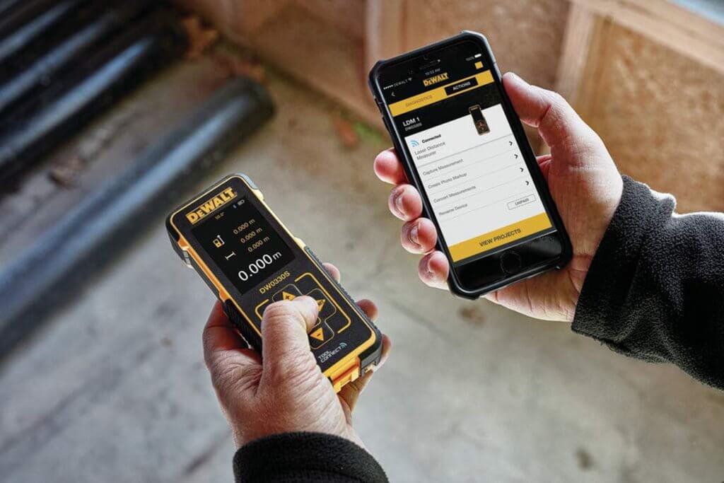DEWALT Laser Measure and smartphone app