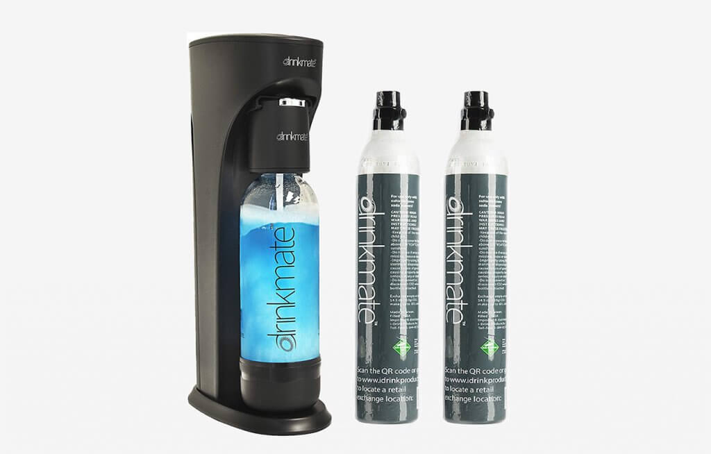 DrinkMate Sparkling Water and Soda Maker with 2 Large Cylinders