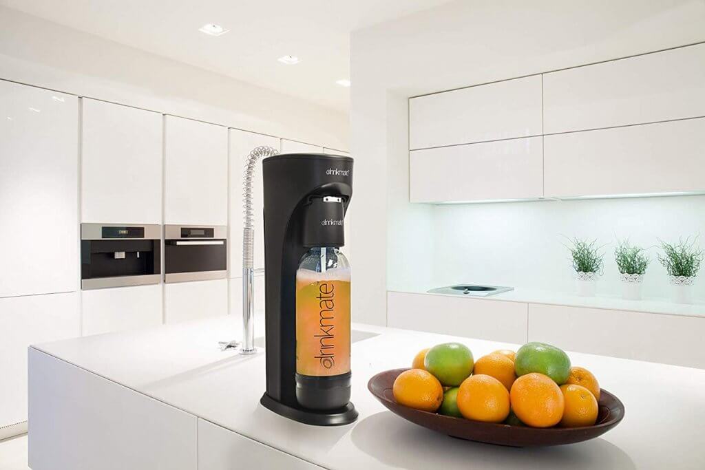 DrinkMate Sparkling Water and Soda Maker in the kitchen