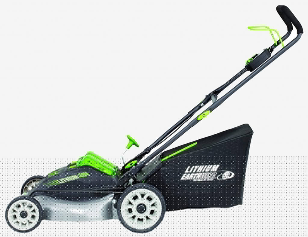 Earthwise 20-Inch Cordless Lawn Mower side