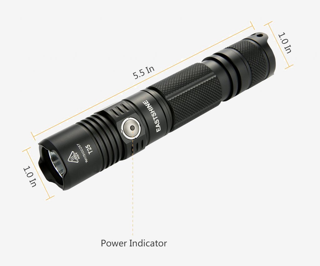 EASTSHINE Tactical Flashlight measurements
