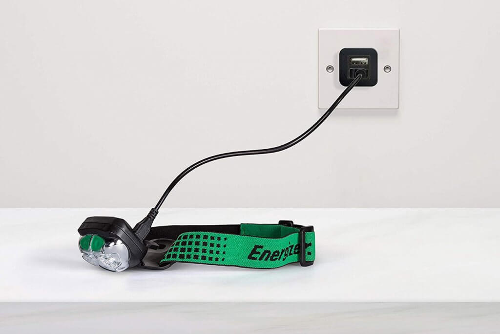 Energizer LED Rechargeable Headlamp getting charged