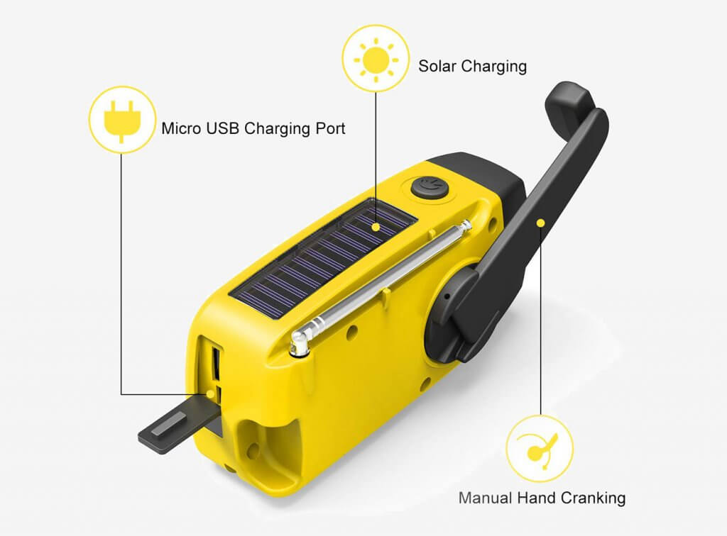 Esky Emergency Radio charging options