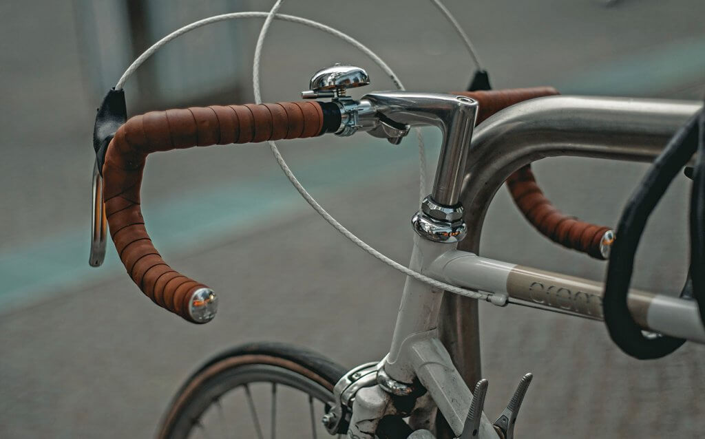 Expensive bike locked on the street