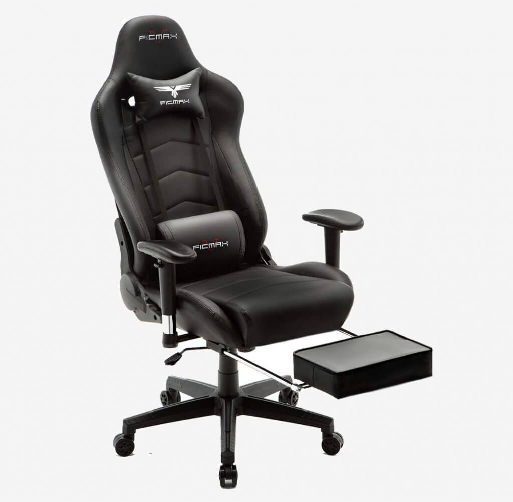 Ficmax Massage Gaming Chair foot rest