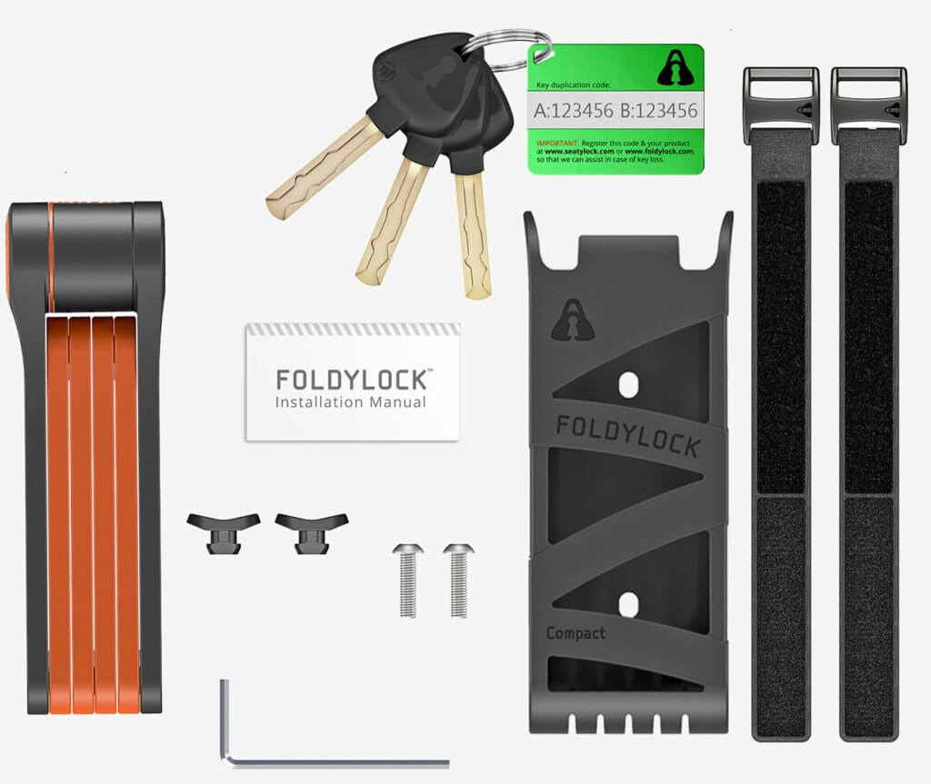 FOLDYLOCK Compact Extreme Bike Lock accessories