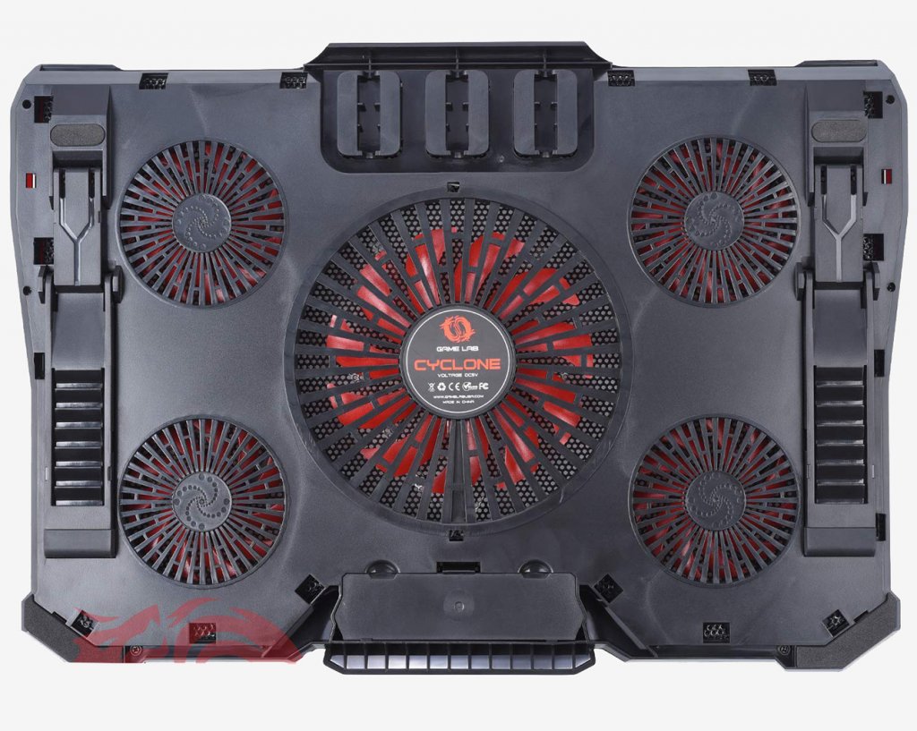 Game Lab Cyclone E-Sport LED Cooling Pad back