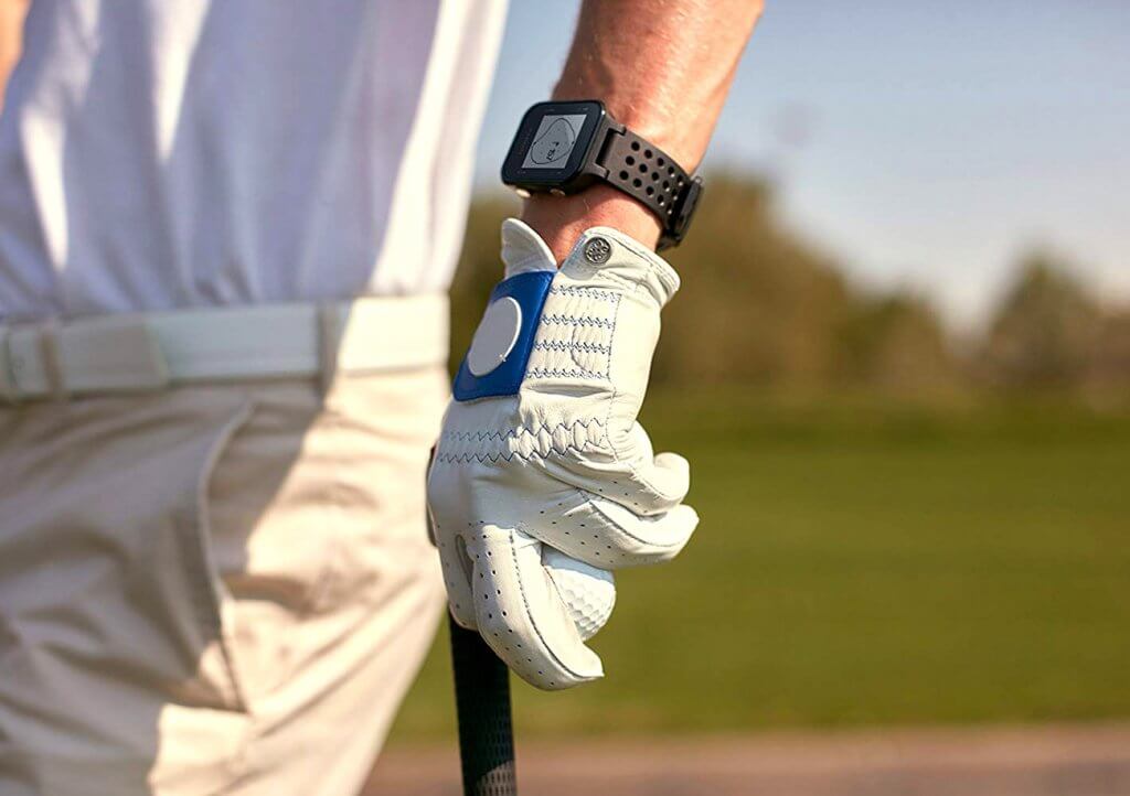 Garmin Approach S20 on wrist of golfer