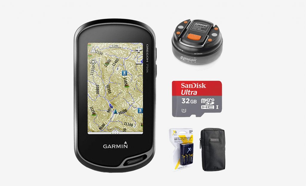Garmin Oregon 750t Handheld GPS and accessories