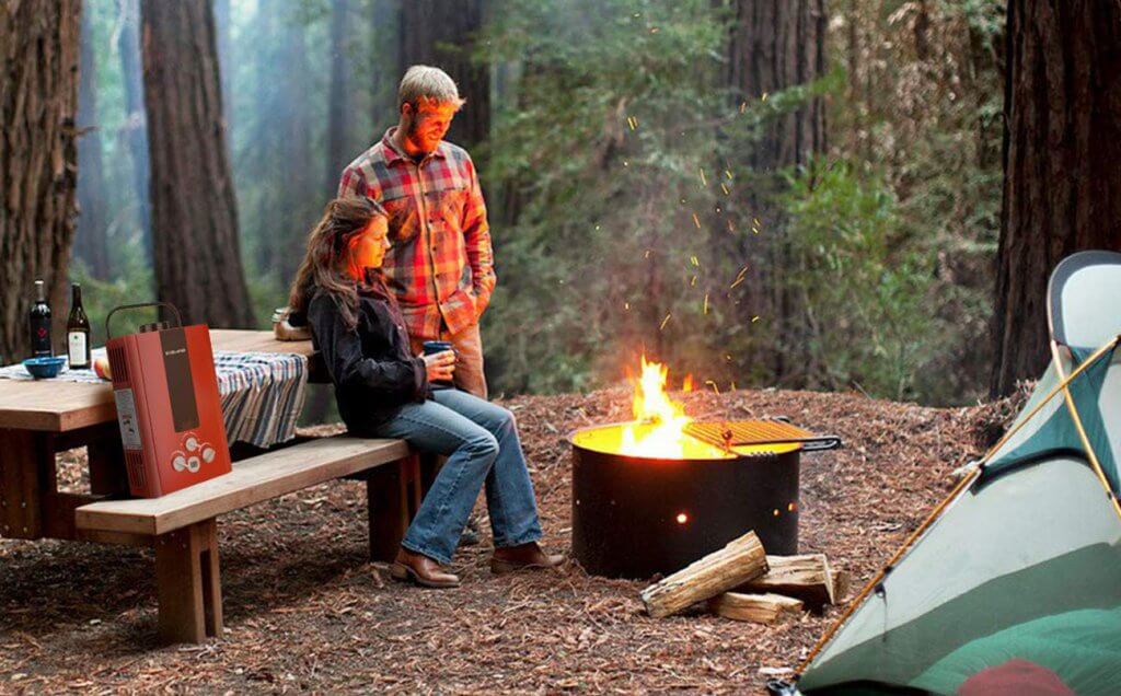 GASLAND Outdoors BE158R Tankless Water Heater on a camping trip