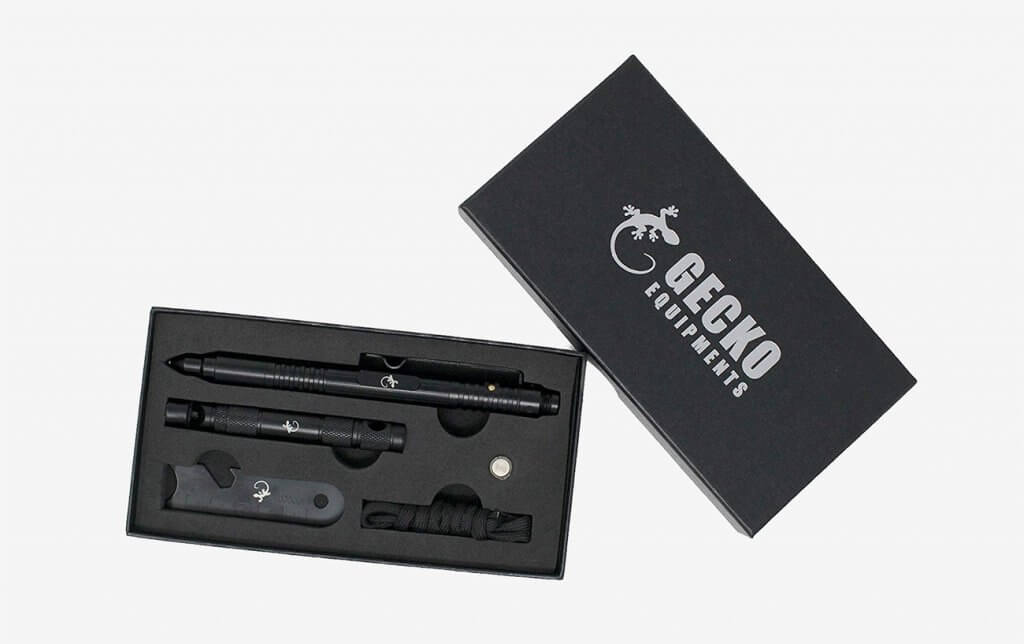 Gecko Equipment’s 7-in-1 Tactical Pen in case