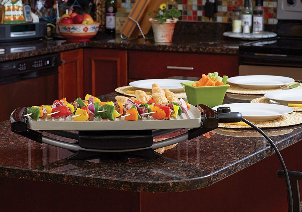 George Foreman Indoor/Outdoor Electric Grill used indoors