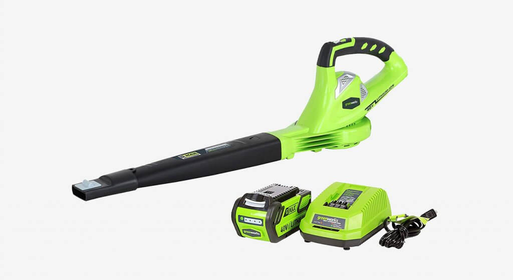 Greenworks 24212 40V 150 MPH Cordless Leaf Blower, 4.0Ah Battery, and Charger Included