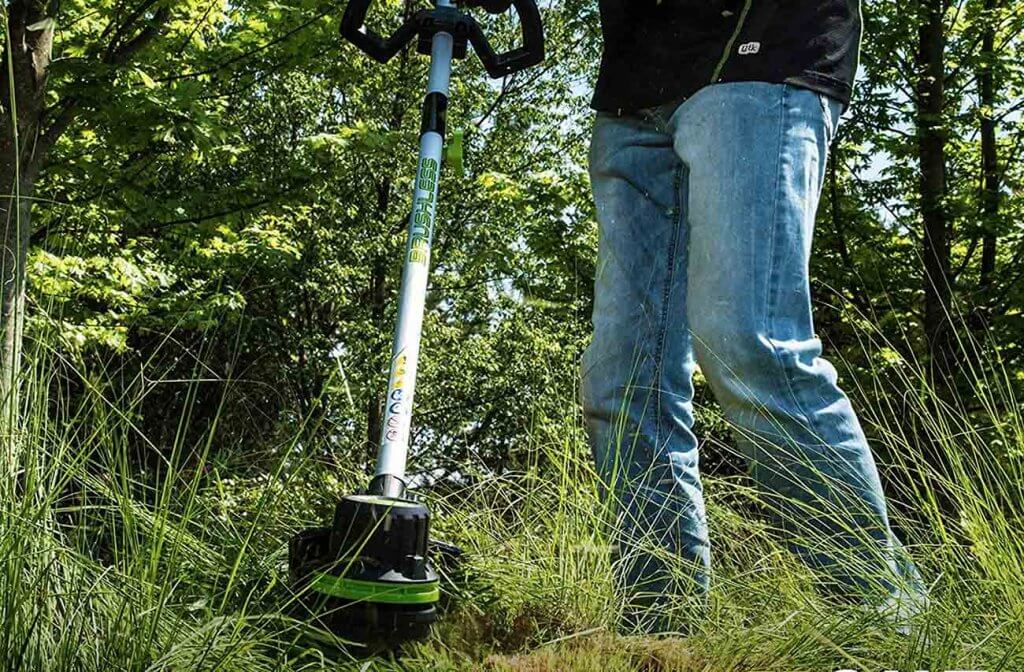 GreenWorks ST80L210 80V used for cutting grass