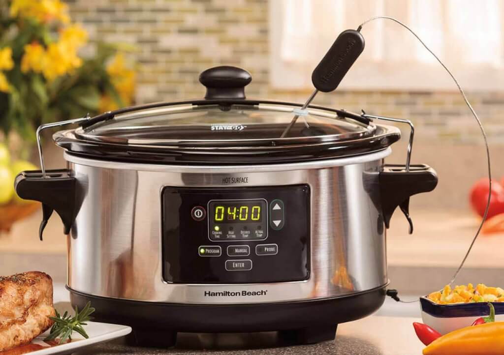 Hamilton Beach 33969A Slow Cooker on the kitchen counter