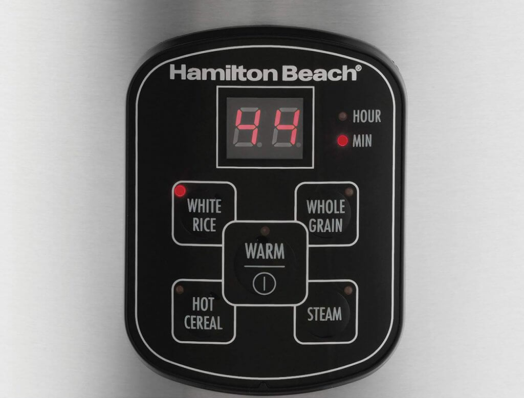 HAMILTON BEACH 37518 Rice Cooker settings