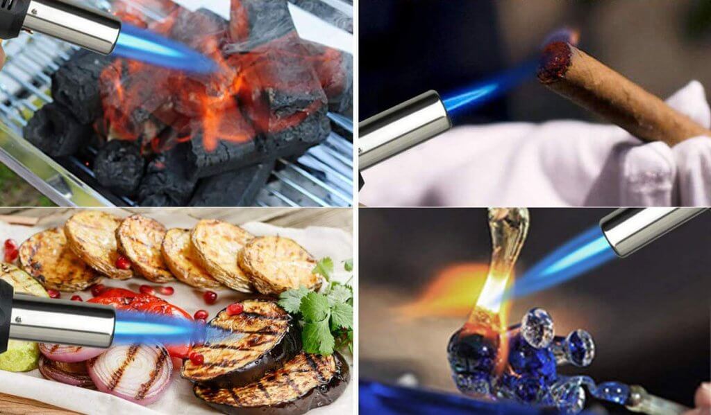 Preparing food with the Himover Butane Kitchen Torch