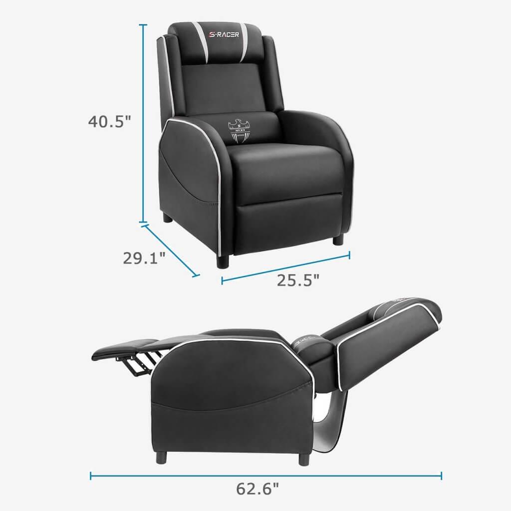 Homall Gaming Recliner reclined