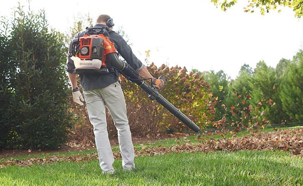 Husqvarna 150BT, 50.2cc 2-Cycle Gas-Powered Leaf Blower in the garden