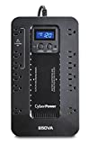 CyberPower EC850LCD Ecologic UPS System, 850VA/510W, 12 Outlets